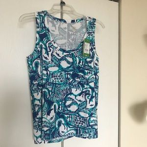 Crayton Racer Back Tank Top Indigo Keep on Trunkin